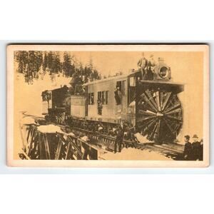 Southern Pacific Rotary Snowplow Vintage Railroad Card Locomotive Train #24